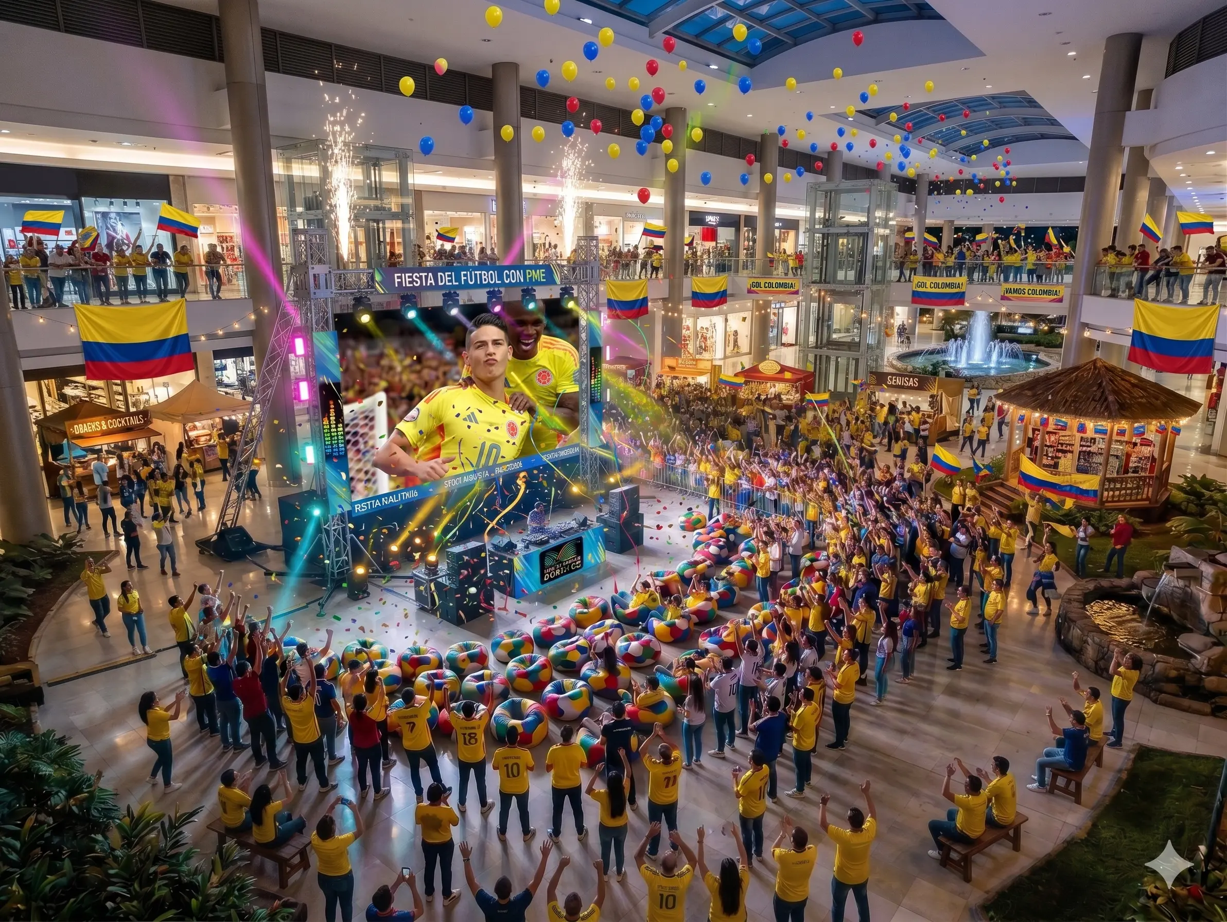 Alquiler pantallas LED futbol centros comerciales Colombia